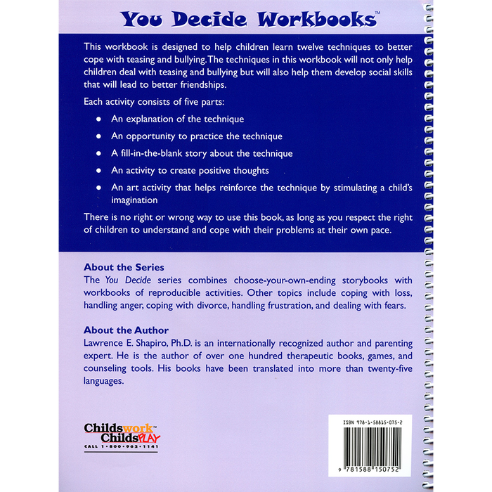You Decide About Teasing & Bullying Book & Workbook