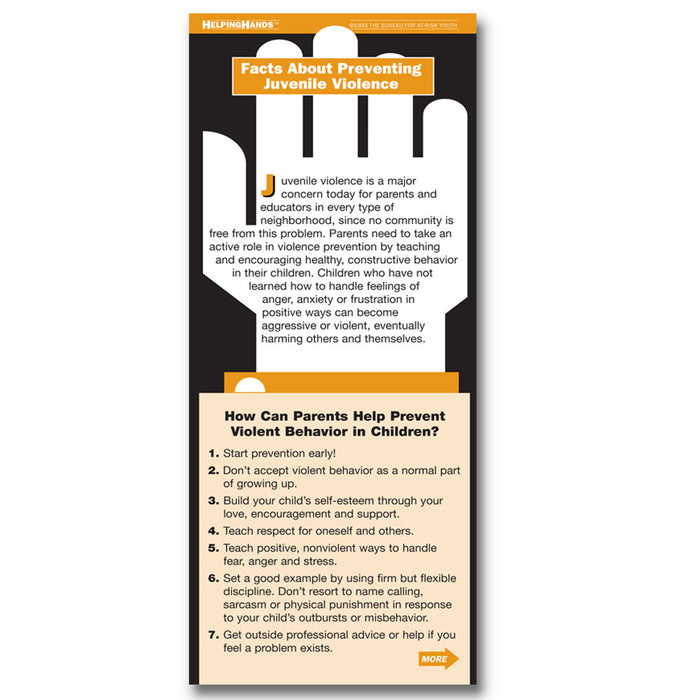 Helping Hands Card: Facts About Preventing Juvenile Violence 25 pack product image