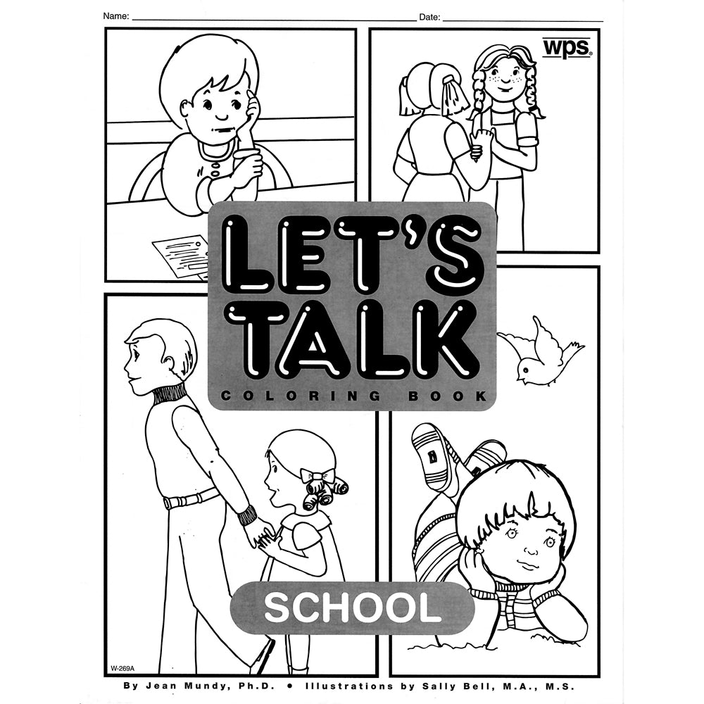 Let's Talk Coloring Book - School, set of 6