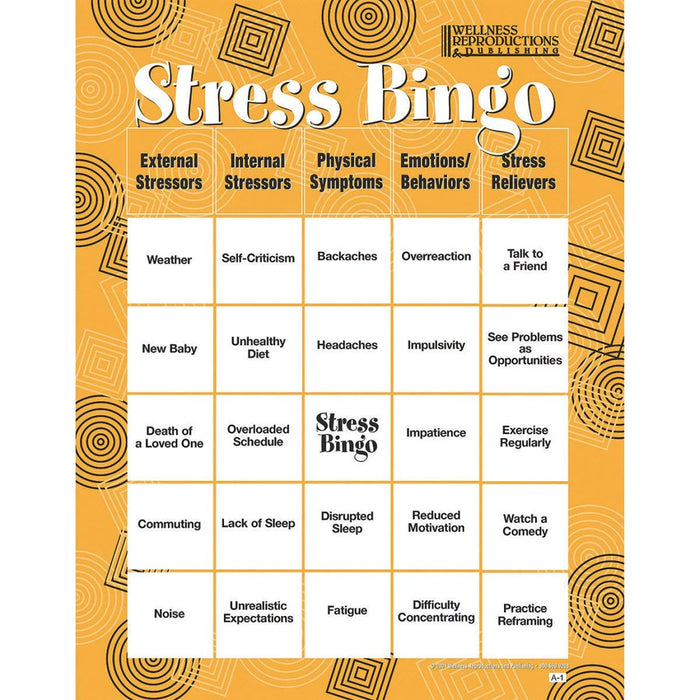 Stress Bingo - Adult Version