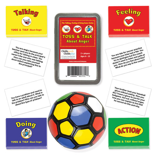 The Talking, Feeling & Doing Anger Toss & Talk Card Game with Ball