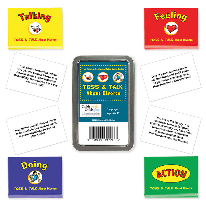 The Talking, Feeling & Doing Divorce Toss & Talk Card Game (Cards only)