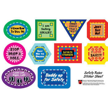 Safety Rules Sticker Sheets 25 pack product image