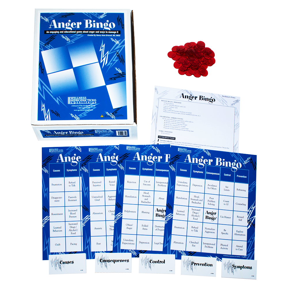 Anger Bingo Game for Adults