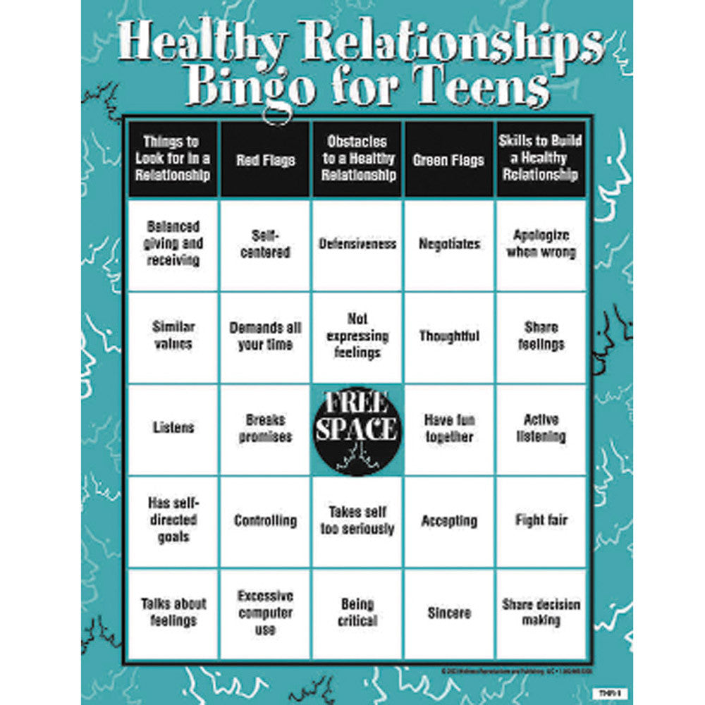 Healthy Relationships Bingo Game for Teens product image