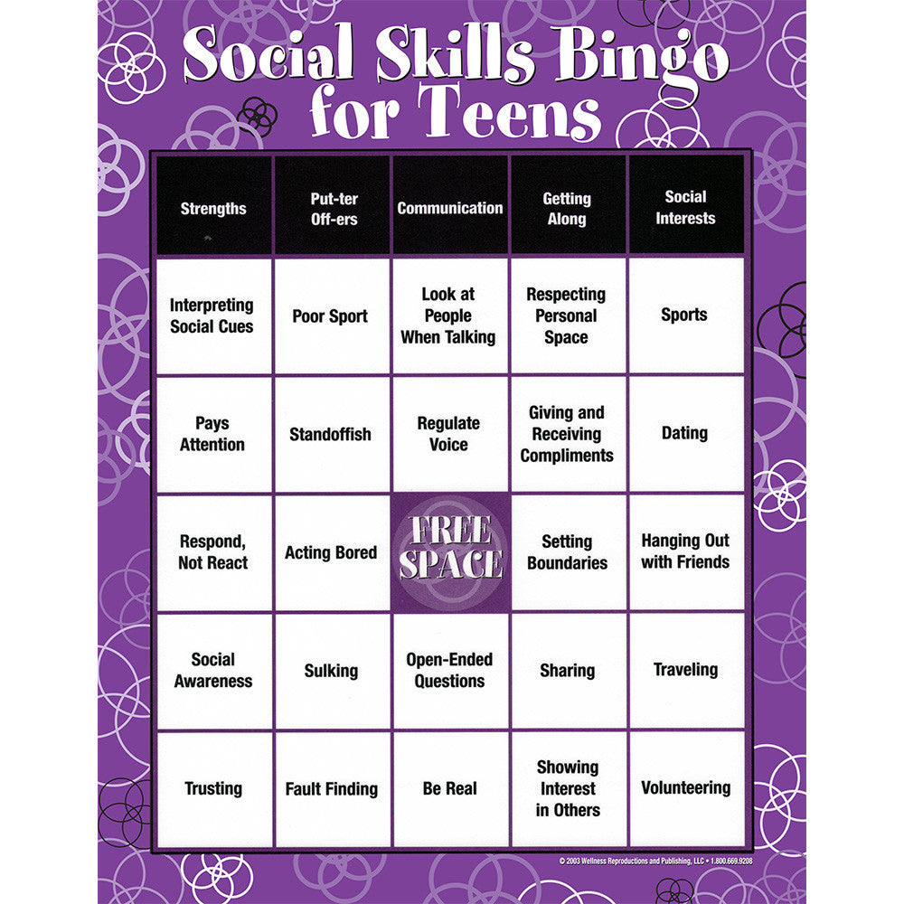 Social Skills Bingo Game for Teens product image