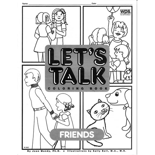 Let's Talk Coloring Book - Friends, set of 6