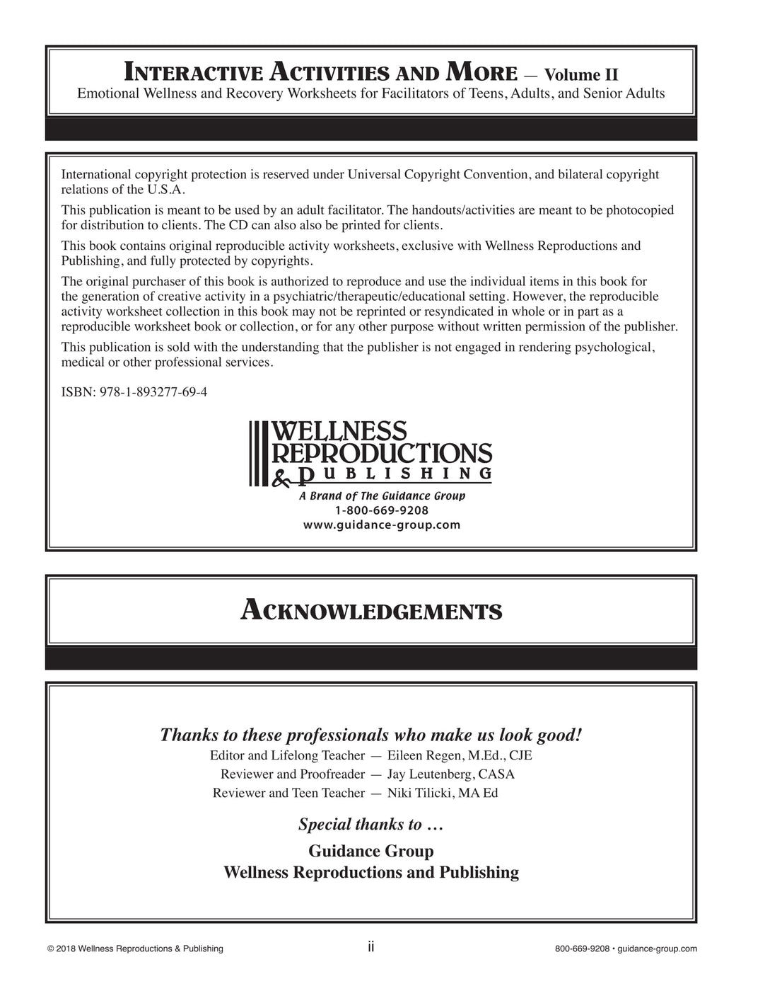 Interactive Activities and More Workbook Volume II — Childs Work