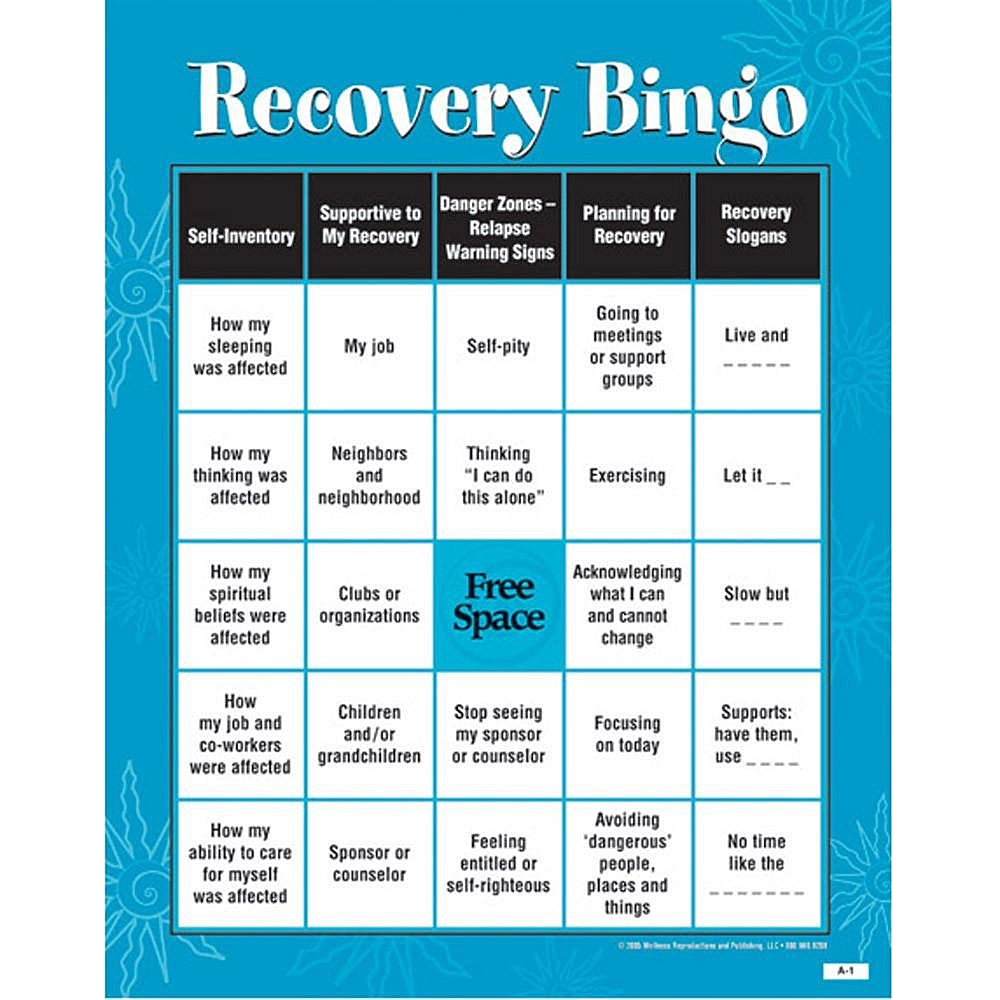 recovery-bingo-for-adults-childs-work-childs-play for Coping Skills Bingo Printable Free Recovery Bingo for Adults — Childs Work Childs Play for Coping Skills Bingo Printable Free