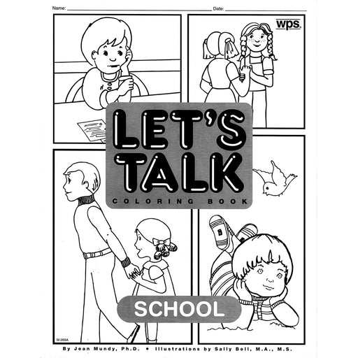 Let's Talk Coloring Book - School, set of 6